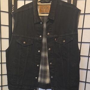 Levi's Charcoal Denim Vest for Men